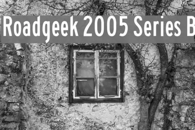 Roadgeek 2005 Series B Font examples