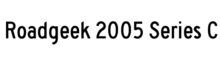 Roadgeek 2005 Series C  免费字体下载
