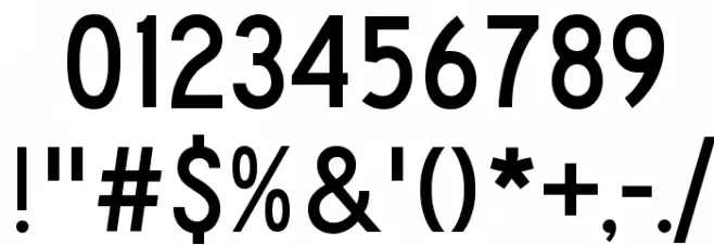 Roadgeek 2005 Series C Font OTHER CHARS