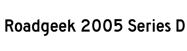 Roadgeek 2005 Series D  font caratteri gratis