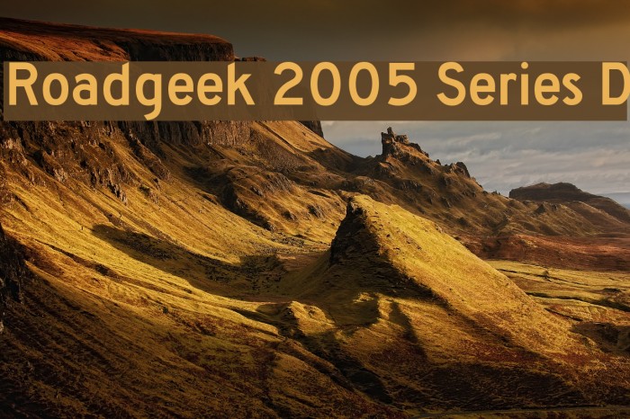 Roadgeek 2005 Series D Font examples