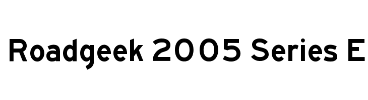 Roadgeek 2005 Series E  免费字体下载