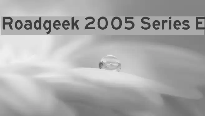 Roadgeek 2005 Series E Font examples