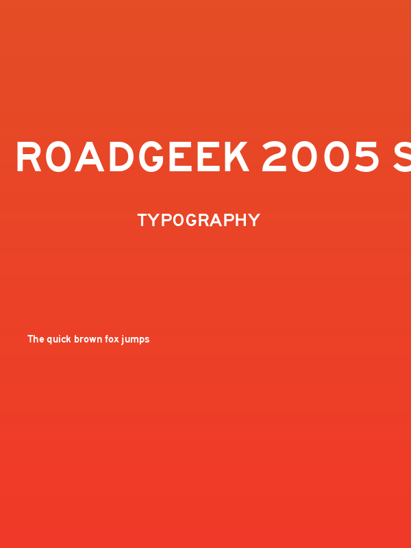 Roadgeek 2005 Series E Poster