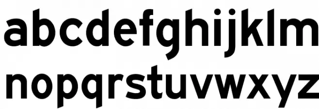 Roadgeek 2005 Series E Schriftart Kleinbuchstaben