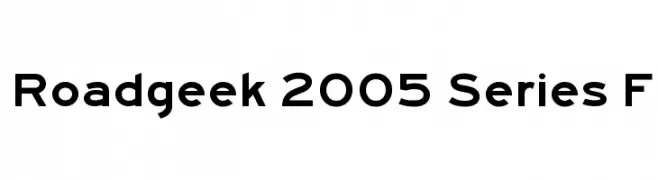 Roadgeek 2005 Series F  les polices de caractères gratuit tlcharger