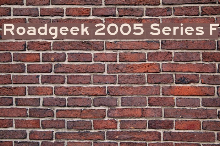 Roadgeek 2005 Series F Font examples
