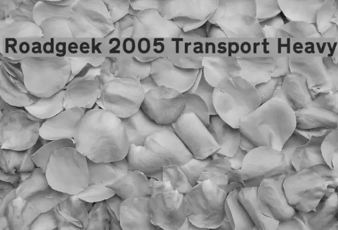Roadgeek 2005 Transport Heavy Font examples
