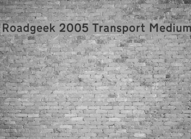 Roadgeek 2005 Transport Medium Font examples