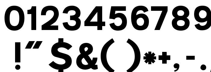 Roadgeek Transport Heavy Font OTHER CHARS