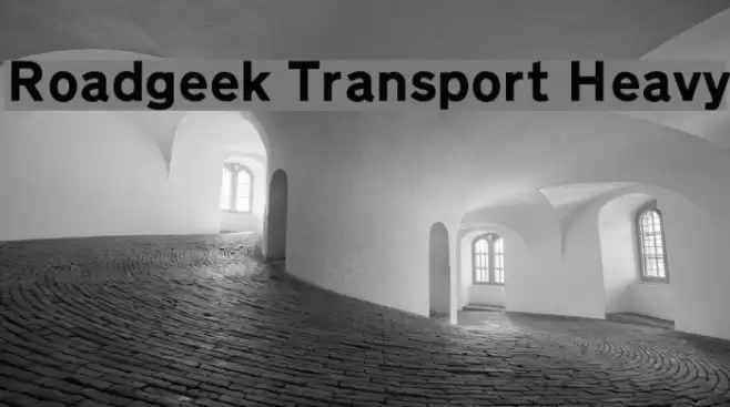 Roadgeek Transport Heavy Font examples