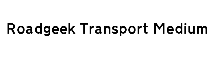 Roadgeek Transport Medium  Descarca Fonturi Gratis