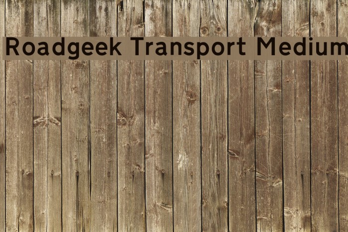 Roadgeek Transport Medium Example 1