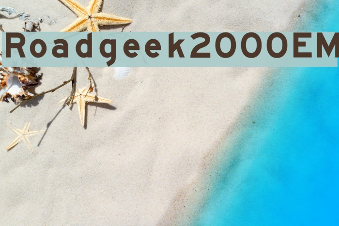 Roadgeek2000EM Font examples