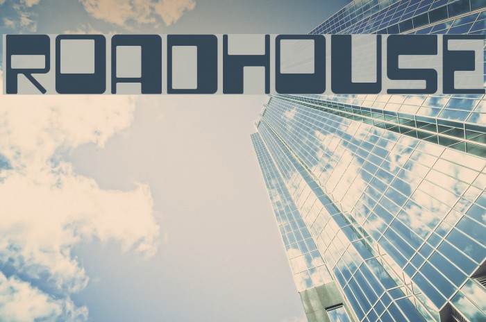 Roadhouse Schriftart examples