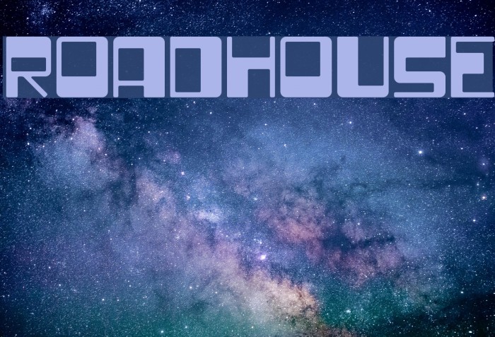 Roadhouse Schriftart examples