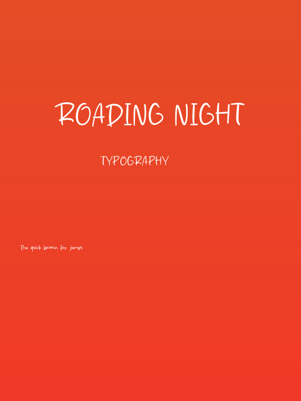 Roading Night Poster