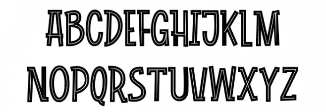 Roadkey Line Font Litere mari