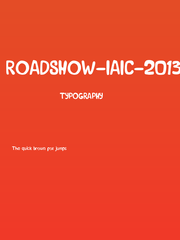 Roadshow-IAIC-2013 Poster