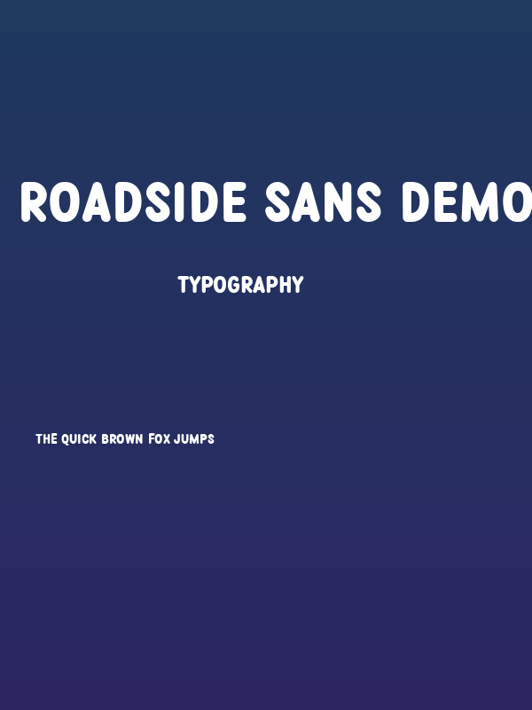 Roadside Sans Demo Regular Poster