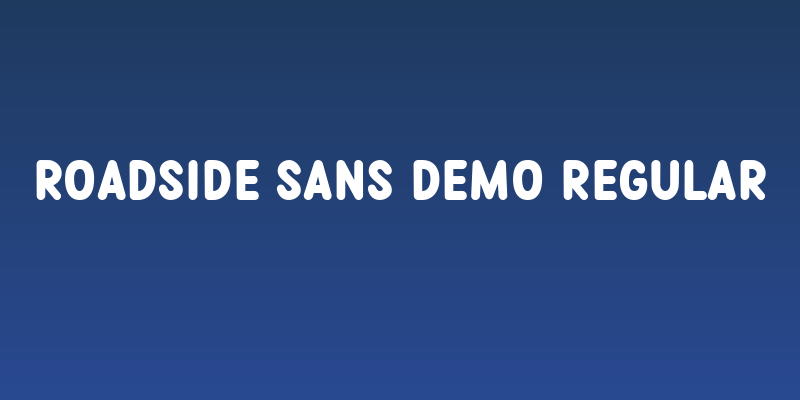 Roadside Sans Demo Regular Social Header