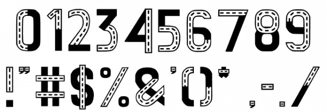 Roadtrack Regular Font OTHER CHARS
