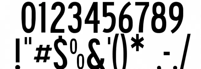 Roadway Font OTHER CHARS