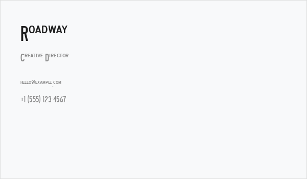 Roadway Business Card