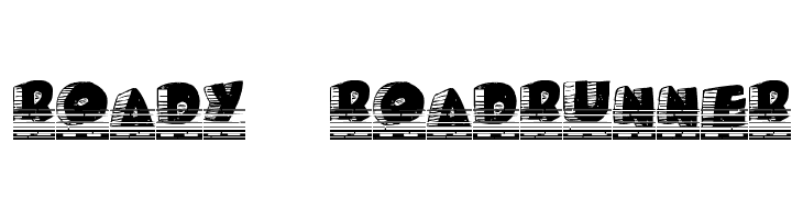 Roady Roadrunner  font caratteri gratis