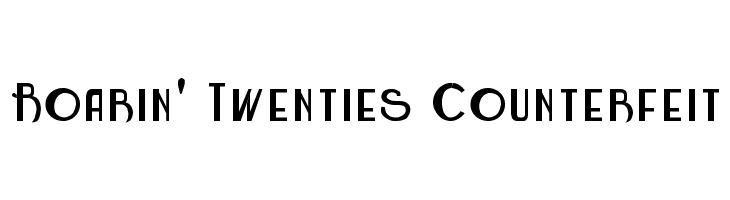 Roarin' Twenties Counterfeit  les polices de caractères gratuit tlcharger
