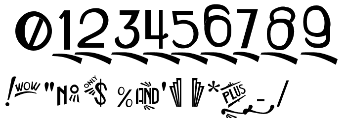 Roarin' Twenties Counterfeit Font OTHER CHARS
