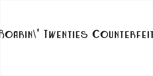 Roarin' Twenties Counterfeit Logo