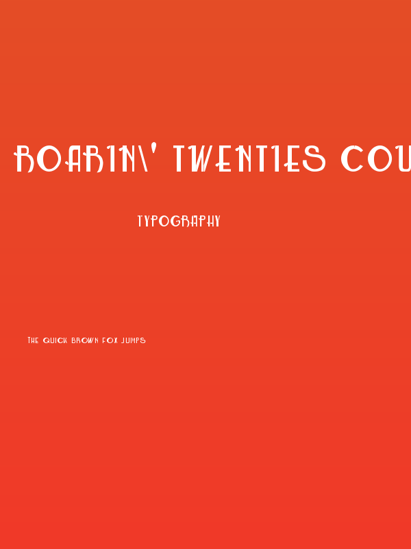 Roarin' Twenties Counterfeit Poster