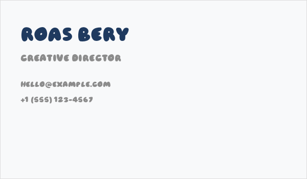 Roas Bery Business Card