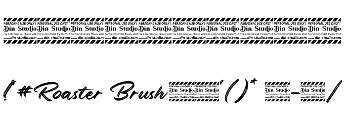 Roaster Brush Personal Use Font OTHER CHARS