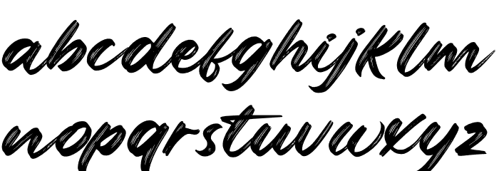 Roaster Brush Personal Use Font LOWERCASE