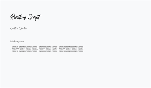 Roasting Script Business Card