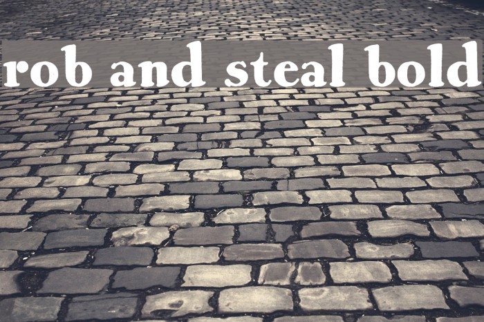 Rob and Steal Bold Schriftart examples