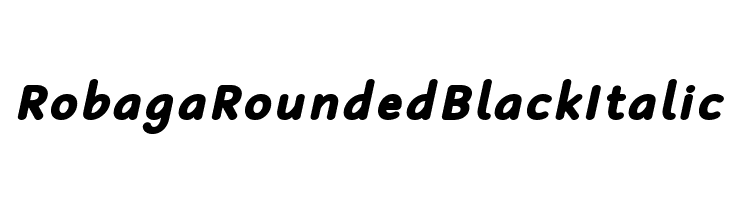 Robaga Rounded Black Italic Font