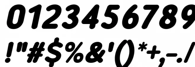Robaga Rounded Black Italic Fonte OUTROS PERSONAGENS