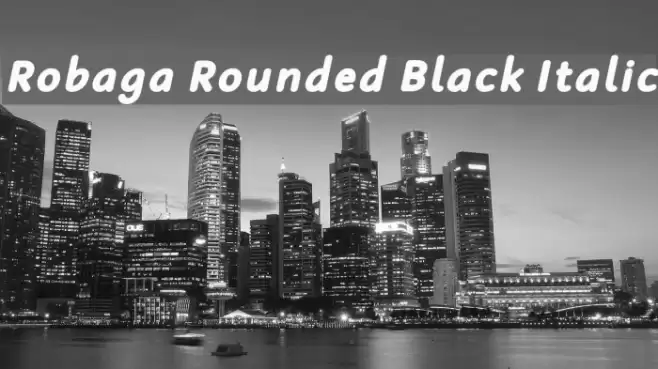 Robaga Rounded Black Italic Fonte examples