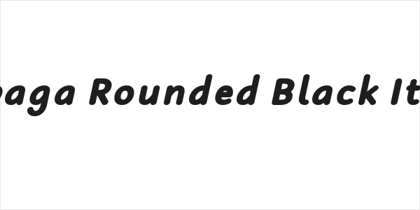 Robaga Rounded Black Italic Logo