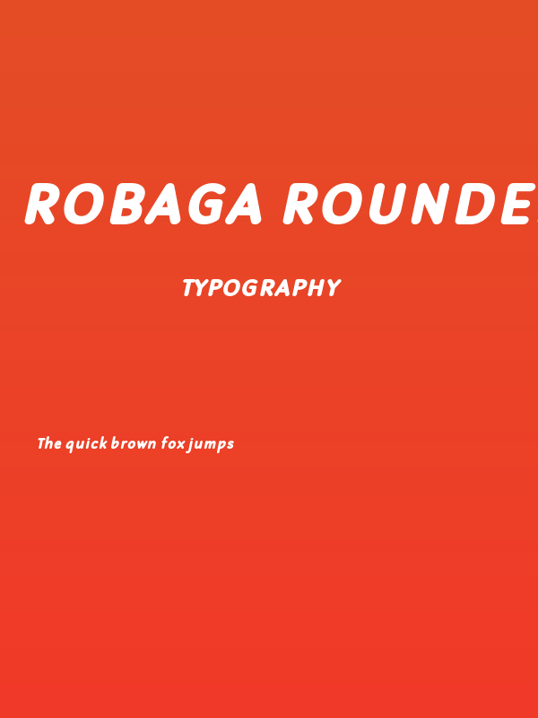 Robaga Rounded Black Italic Poster