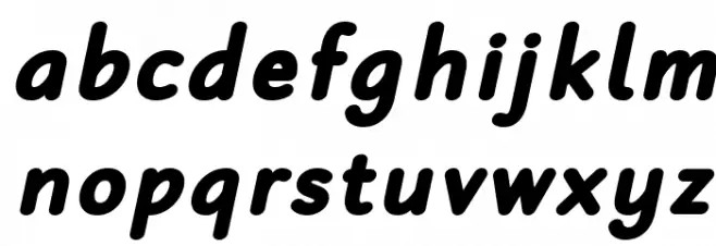 Robaga Rounded Black Italic Fonte MINÚSCULAS
