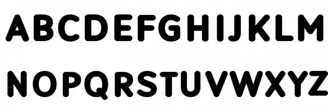 Robaga Rounded Black フォント 大文字