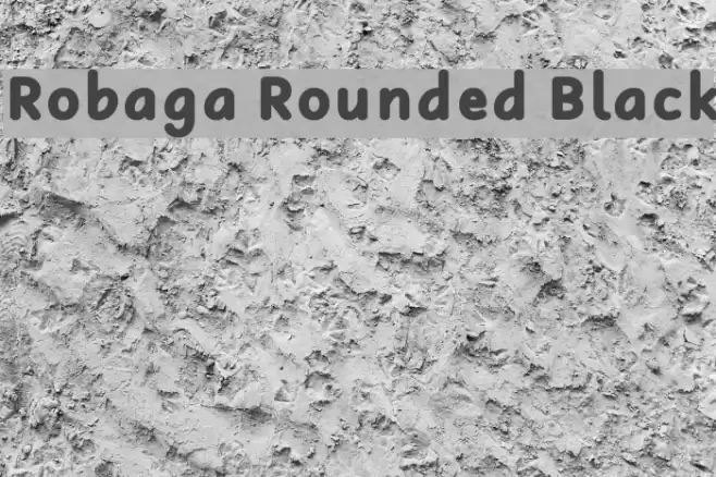 Robaga Rounded Black फ़ॉन्ट examples