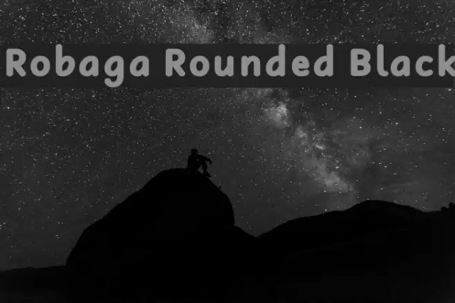 Robaga Rounded Black फ़ॉन्ट examples