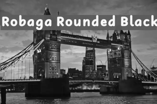 Robaga Rounded Black फ़ॉन्ट examples