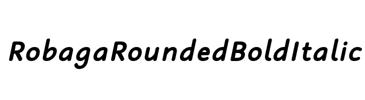 Robaga Rounded Bold Italic Font