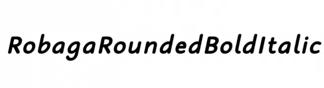 Robaga Rounded Bold Italic 